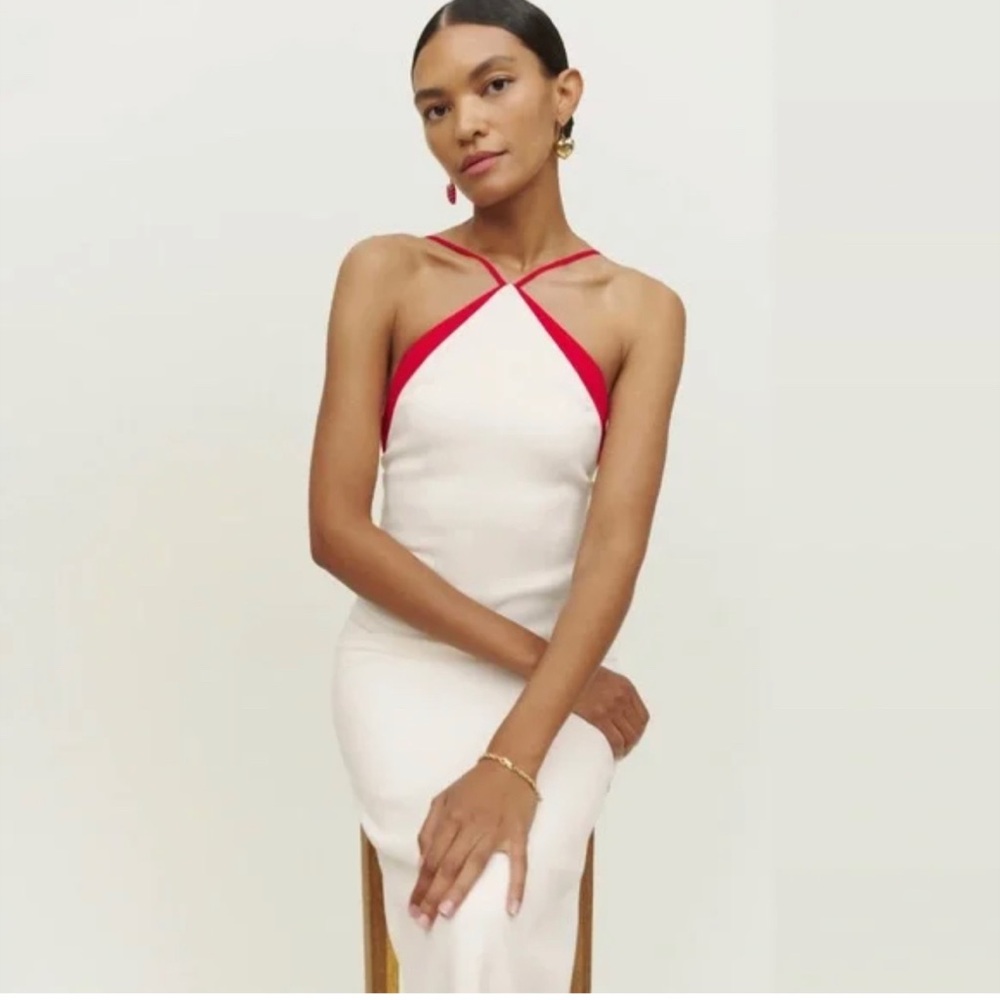 NWOT- Reformation red and white dress